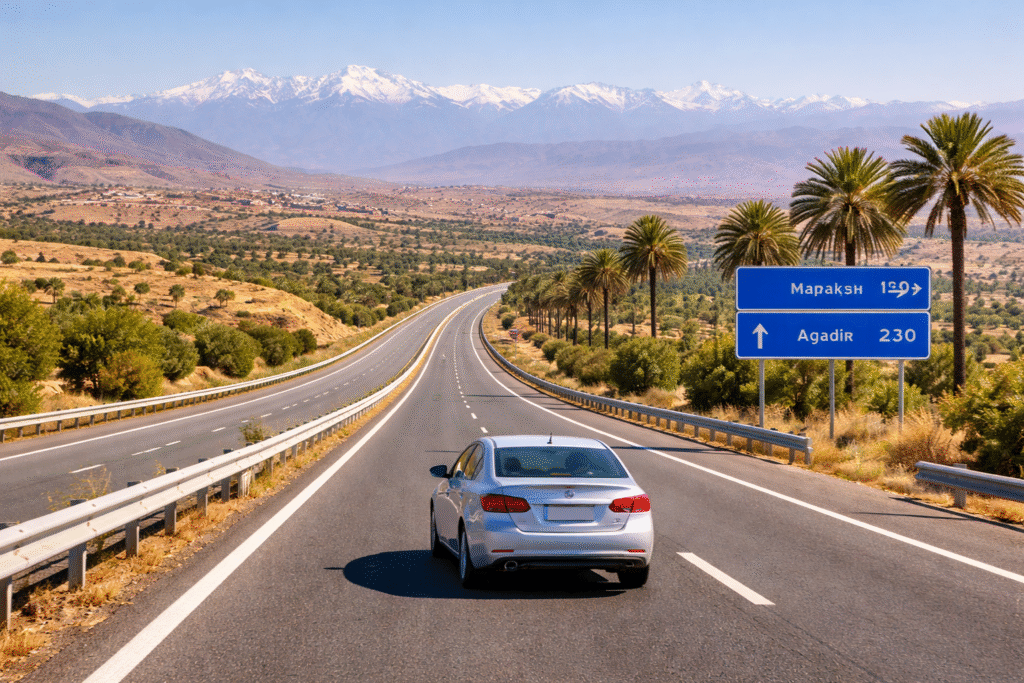 Conduire au Maroc autoroute location voiture